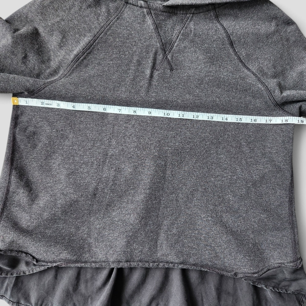 Lululemon Pull Me Over Hoodie Hooded Sweatshirt Heathered Dark Fairy Black Sz M - Picture 10 of 10